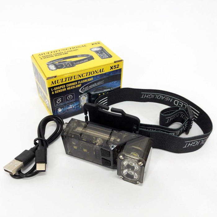 Головний ліхтарик X52, 2LED+6SMD RGB, Ліхтарик на голову із зарядкою, Налобний ліхтар LH-492 для автолюбителів