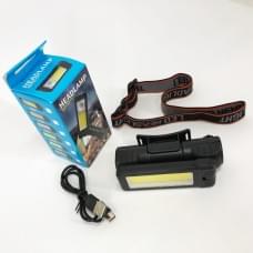 Ліхтарик на голову діодний 2 в 1 5305-COB(WHITE+YELLOW), Головний ліхтарик, Налобний ліхтар PI-745 з лінзою