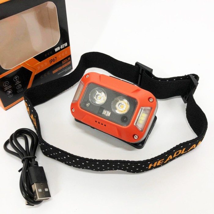 Хороший ліхтарик для риболовлі WH-0218-XPG(white+yellow)+SMD(red), Налобні ліхтарі для OD-932 активних людей