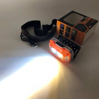 Ліхтар на голову з розсіяним світлом WH-0218-XPG(white+yellow)+SMD(red), Налобний ліхтар з акумулятором YR-22