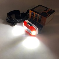 Ліхтар на голову з вбудованим акумулятором WH-0218-XPG(white+yellow)+SMD(red), Налобний прожектор JC-79