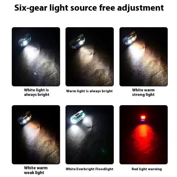 Ліхтар на голову з вбудованим акумулятором WH-0218-XPG(white+yellow)+SMD(red), Налобний прожектор JC-79