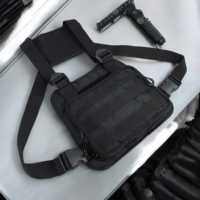 Чоловіча вулична сумка через плече, Сумка чоловіча брезентова тканинна органайзер PY-33