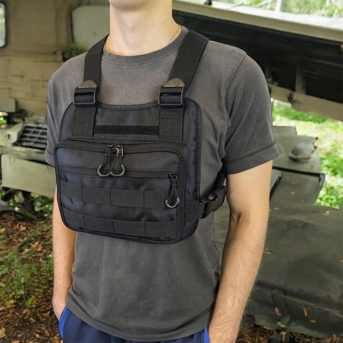 Чоловіча вулична сумка через плече, Сумка чоловіча брезентова тканинна органайзер PY-33