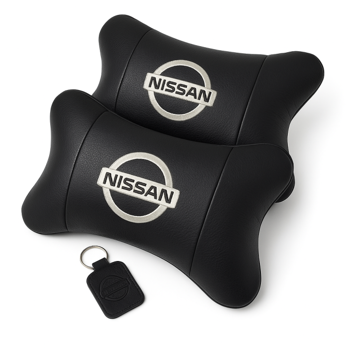Автоподушка подарунок Nissan Нисан, Подушки під голову в машину, Підголівник для сидіння автомобіля BP-97