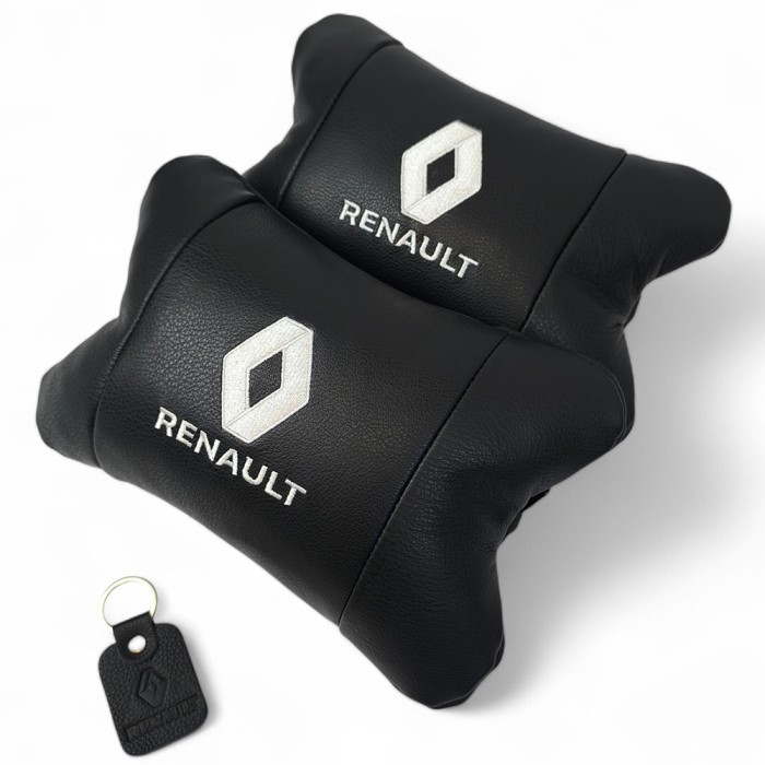 Комфортна подушка для автомобіля Renault Рено, Подушка з логотипом бренду Дорожня під голову XY-44
