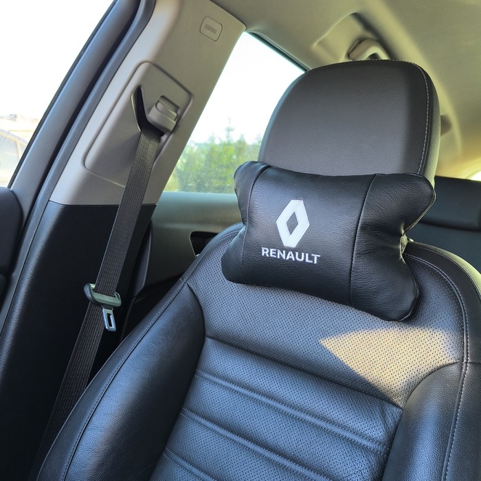 Комфортна подушка для автомобіля Renault Рено, Подушка з логотипом бренду Дорожня під голову XY-44