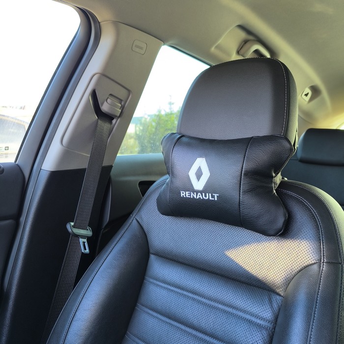 Комфортна подушка для автомобіля Renault Рено, Подушка з логотипом бренду Дорожня під голову XY-44