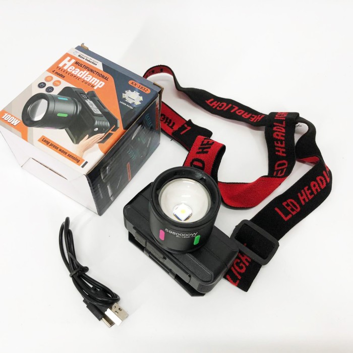 Світлодіодний ліхтар з кріпленням на голову KX-1832-TG, Ліхтарик акумуляторний наголовний WV-54