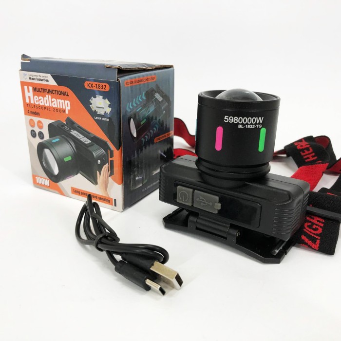 Налобний акумуляторний ліхтар на голову, Налобний ліхтар зі зручним ремінцем для голови WM-32