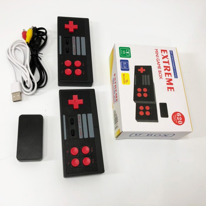 Ігрова ТВ-приставка з двома джойстиками N-22, Приставка в стилі ретро, Dendy приставка з безліччю ігор CQ-13