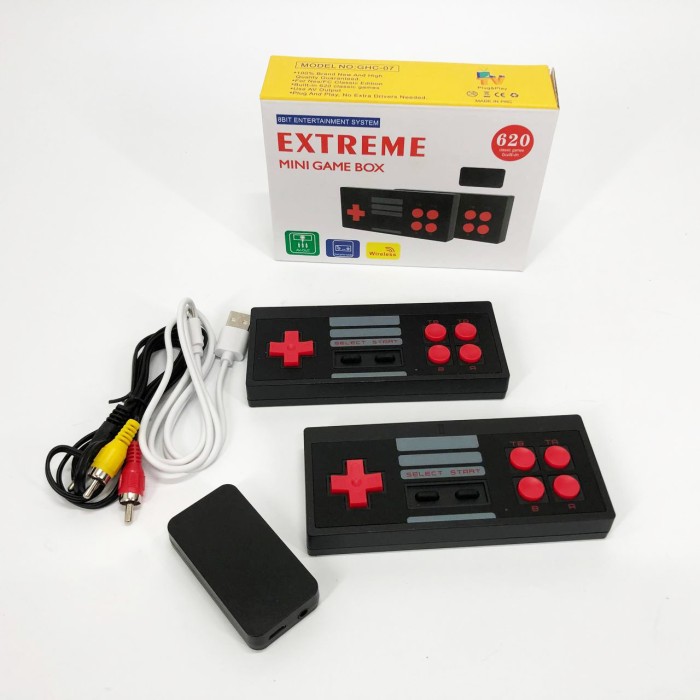 Ігрова ТВ-приставка з двома джойстиками N-22, Приставка в стилі ретро, Dendy приставка з безліччю ігор CQ-13