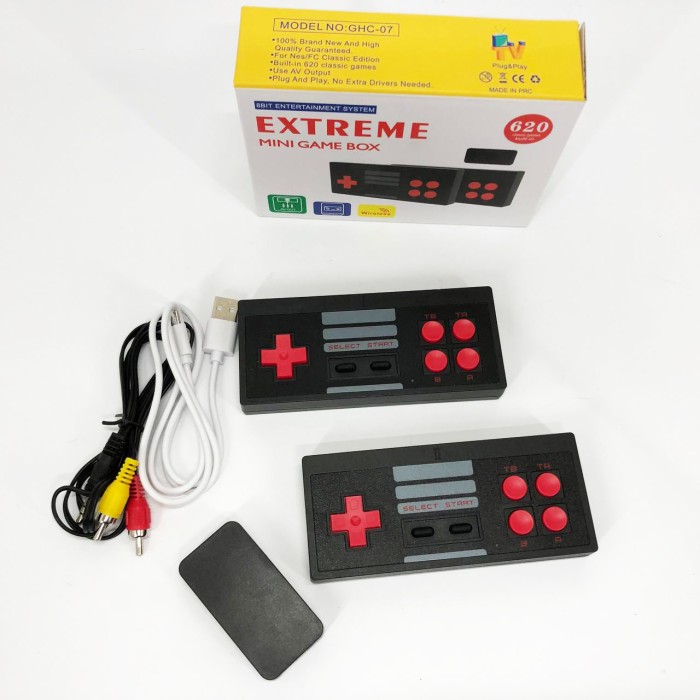 Ігрова ТВ-приставка з двома джойстиками N-22, Приставка в стилі ретро, Dendy приставка з безліччю ігор CQ-13