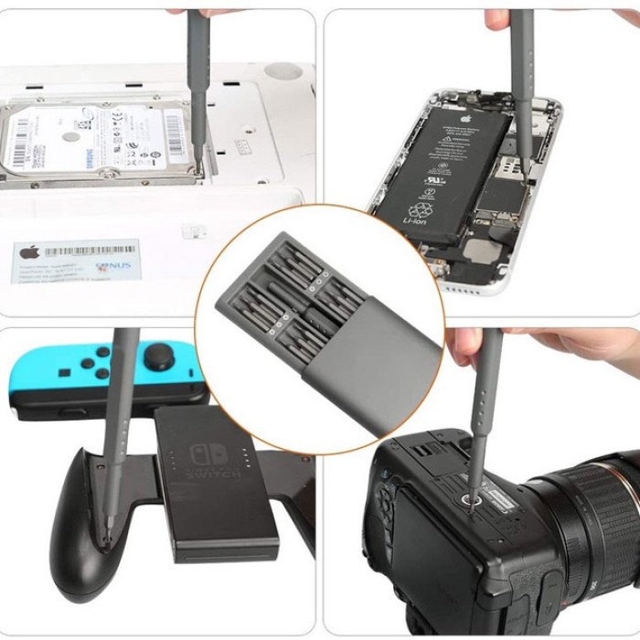 Набір прецизійних викруток з ручкою 48 в 1 у металевому футлярі JY-58