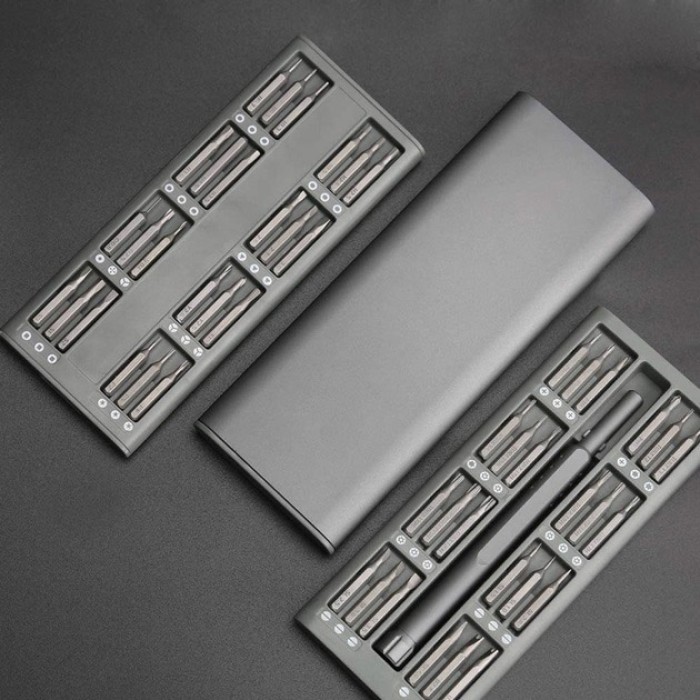 Набір прецизійних викруток з ручкою 48 в 1 у металевому футлярі XE-35