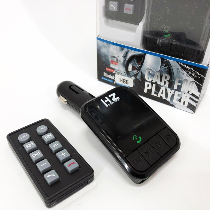 Mp3 для машини в прикурювач H86BT, Авто-трансмітер з функцією Bluetooth, Передавач для музики в машину IR-69