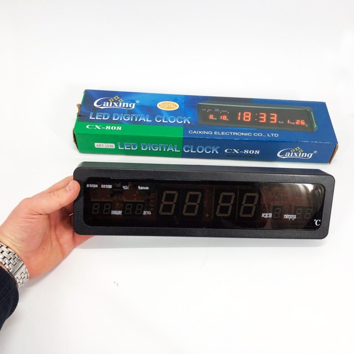 Електронний настільний годинник digital Caixing, Годинник зі світловим дисплеєм NO-92