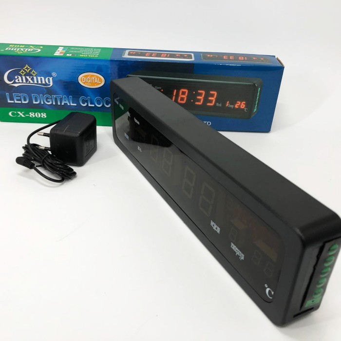 Годинник електронний з підсвічуванням дисплея Caixing СХ-808, Цифровий настільний CU-777 годинник квадратний