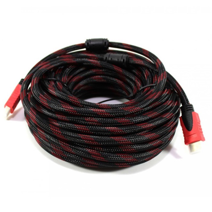 Кабель посилений 5м перехідник адаптер HDMI-HDMI тато-тато аудіо відео шнур в обмотці CE-26