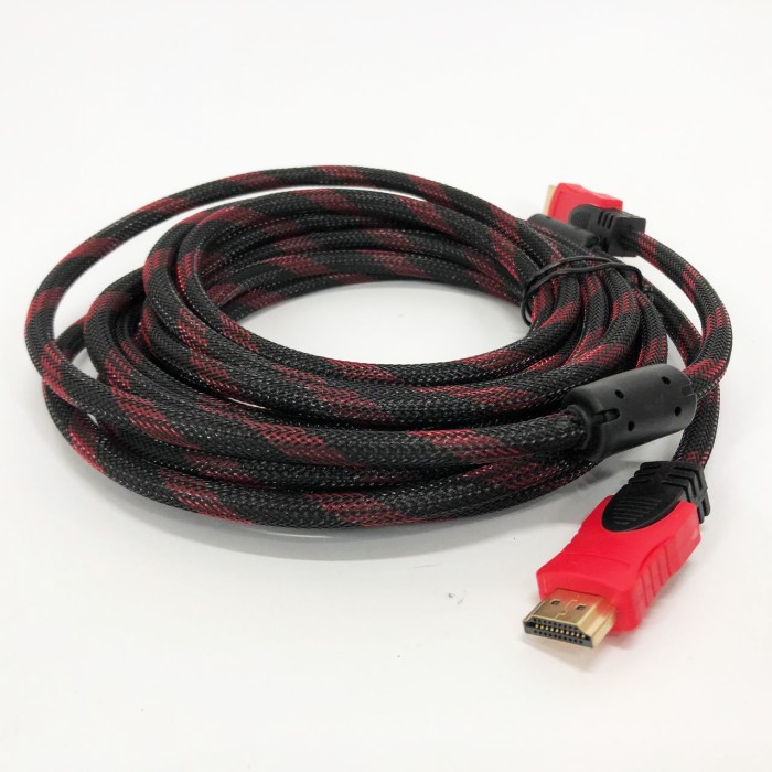 Кабель посилений 5м перехідник адаптер HDMI-HDMI тато-тато аудіо відео шнур в обмотці CE-26