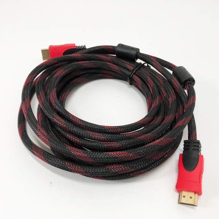 Кабель посилений 5м перехідник адаптер HDMI-HDMI тато-тато аудіо відео шнур в обмотці EP-28