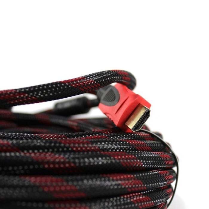 Кабель посилений 5м перехідник адаптер HDMI-HDMI тато-тато аудіо відео шнур SX-484 в обмотці