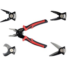 Багатофункціональний набір швидкозмінних інструментів 5 в 1 (плоскогубці, зачищення ізоляції, щипці обтискні) DM-15