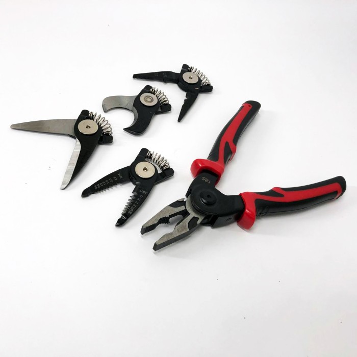 Багатофункціональний набір швидкозмінних інструментів 5 в 1 (плоскогубці, зачищення ізоляції, щипці обтискні) PH-32