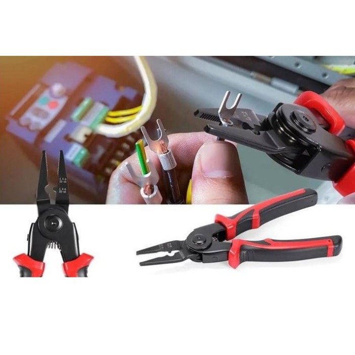 Багатофункціональний набір швидкозмінних інструментів 5 в 1 (плоскогубці, зачищення ізоляції, щипці обтискні) PH-32