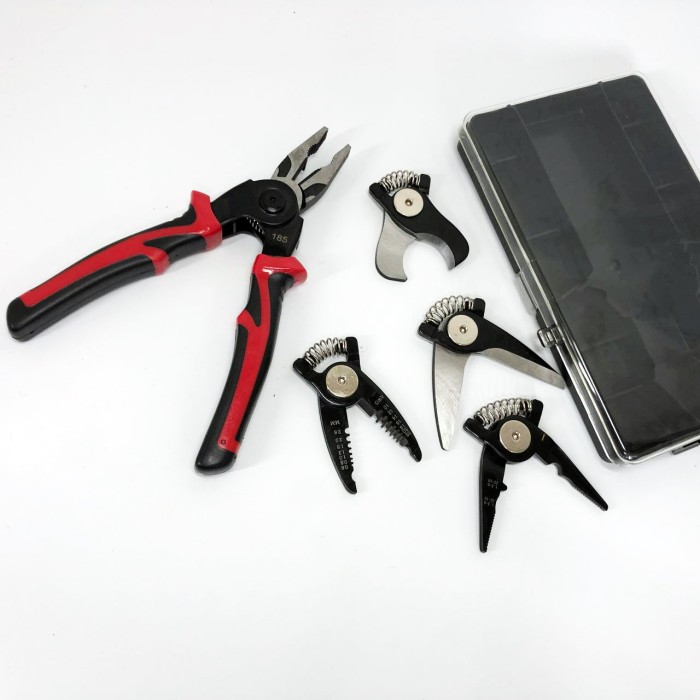 Багатофункціональний набір швидкозмінних інструментів 5 в 1 (плоскогубці, зачищення ізоляції, щипці обтискні) XQ-31