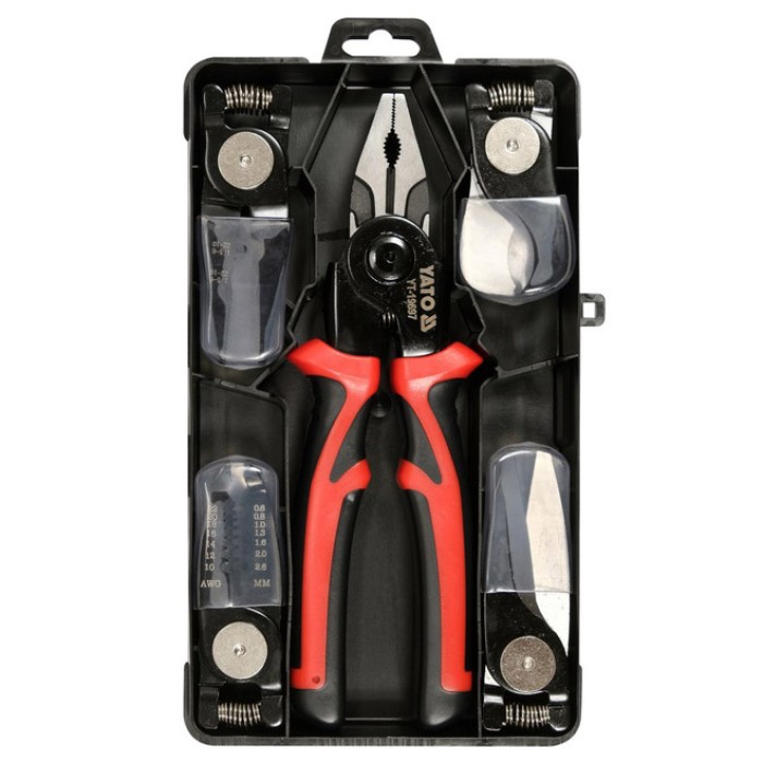 Багатофункціональний набір швидкозмінних інструментів 5 в 1 (плоскогубці, зачищення ізоляції, щипці обтискні) XQ-31