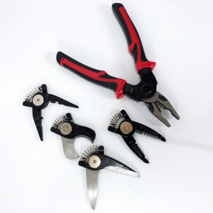 Багатофункціональний набір швидкозмінних інструментів 5 в 1 (плоскогубці, зачищення ізоляції, щипці обтискні) XQ-31