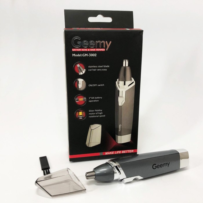 Бритва тример для носа і вух Gemei GM-3002, Тример для вух і носа в комплекті насадка LI-34