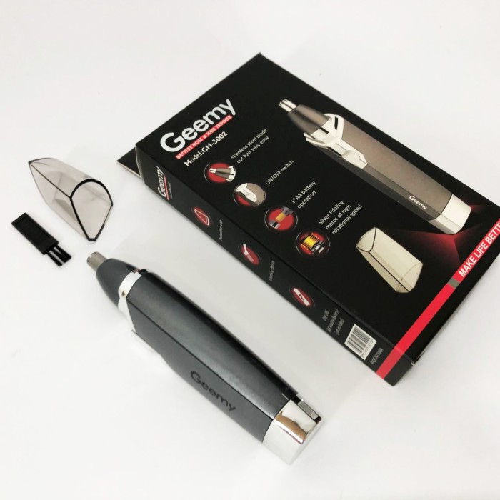 Бритва тример для носа і вух Gemei GM-3002, Тример для вух і носа в комплекті насадка LI-34