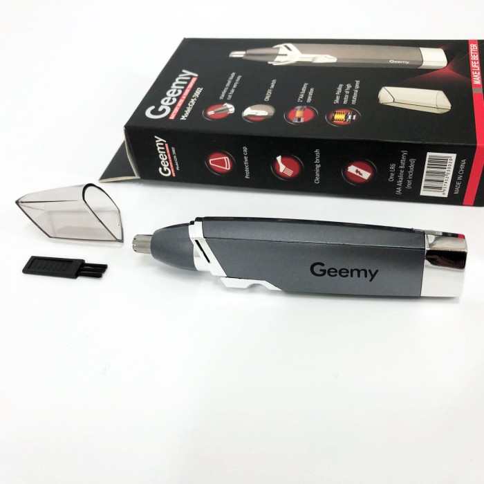 Бритва тример для носа і вух Gemei GM-3002, Тример для вух і носа в комплекті насадка LI-34