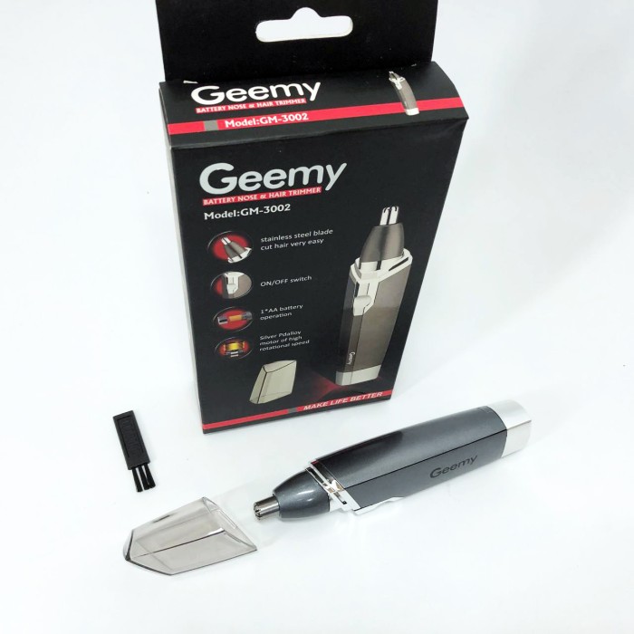 Тример для вух на батарейках Gemei, Тример для вух і носа в комплекті носа і зручний QI-30