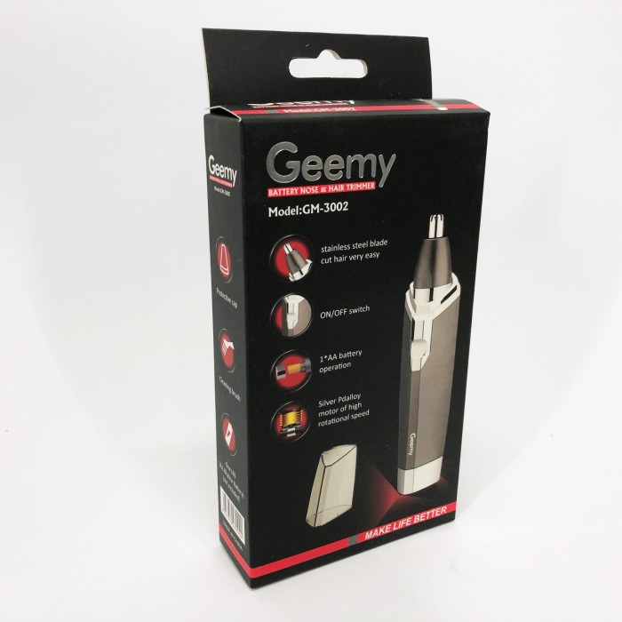 Тример для вух на батарейках Gemei, Тример для вух і носа в комплекті носа і зручний QI-30