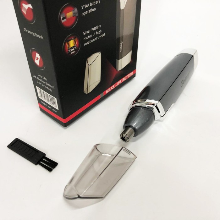 Тример для вух на батарейках Gemei, Тример для вух і носа в комплекті носа і зручний QI-30