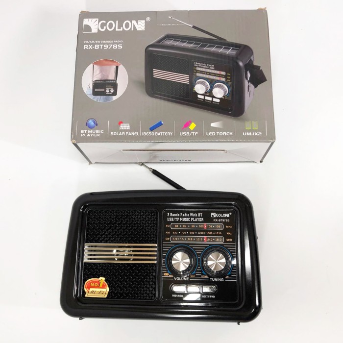Радіо переносне фм Golon RX-BT978S, Портативне fm радіо з usb Портативне FM з флеш-накопичувачем JV-10
