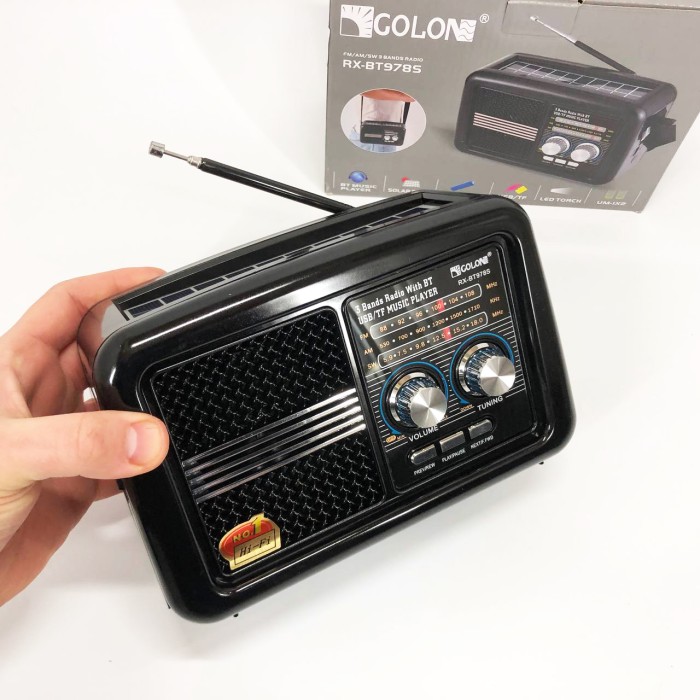 Радіо переносне фм Golon RX-BT978S, Портативне fm радіо з usb Портативне FM з флеш-накопичувачем JV-10