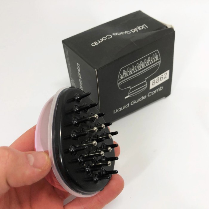 Гребінець для догляду за волоссям, масажний аплікатор для лікувальних олій 30мл DY-50