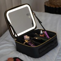 Косметичка шкатулка чемоданчик, Містка косметичка-валіза, Валіза для косметики на блискавці UA-25