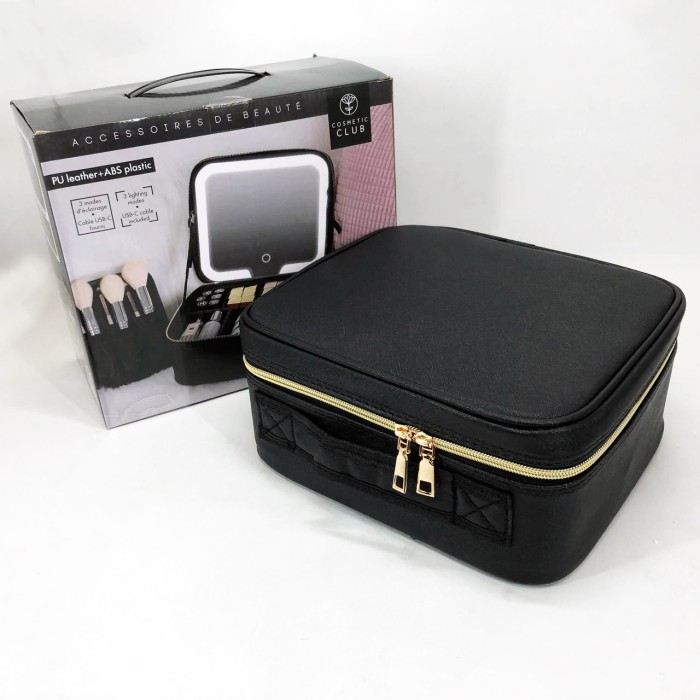 Косметичка шкатулка чемоданчик, Містка косметичка-валіза, Валіза для косметики на блискавці UA-25