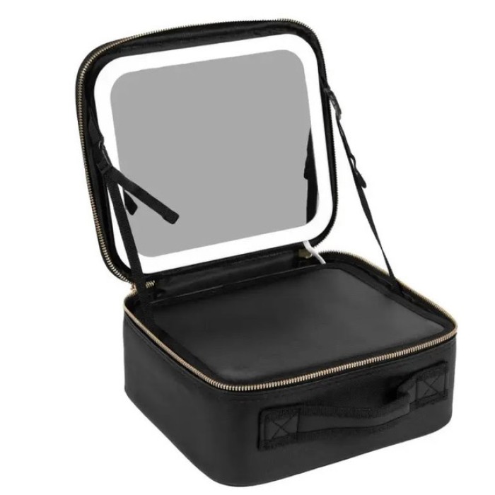 Косметичка шкатулка чемоданчик, Містка косметичка-валіза, Валіза для косметики на блискавці UA-25