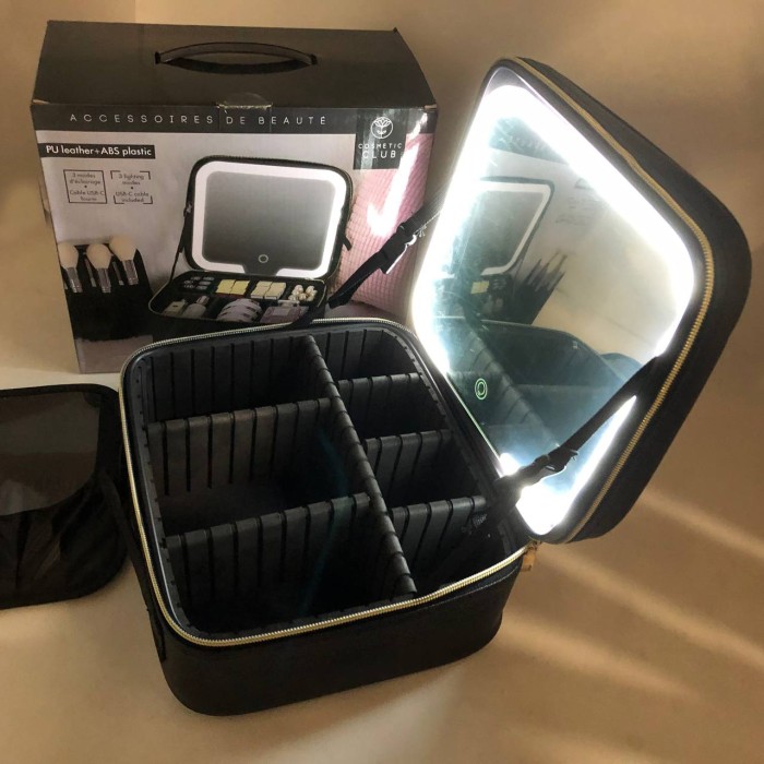 Косметичка шкатулка чемоданчик, Містка косметичка-валіза, Валіза для косметики на блискавці UA-25