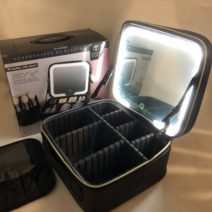 Скринька переносна для зберігання косметики, Косметичка шкатулка чемоданчик, Органайзер для косметики QN-48