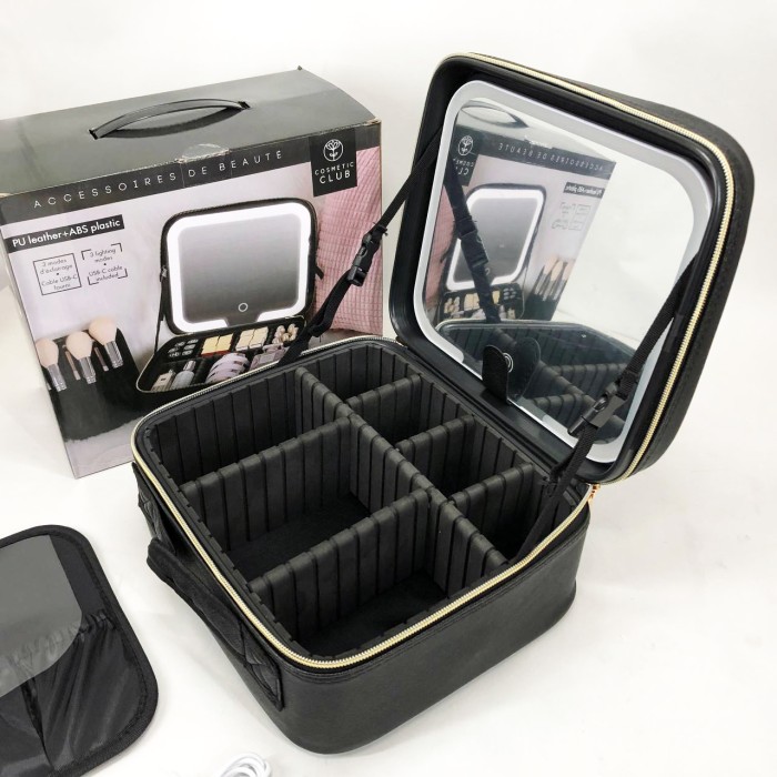 Скринька переносна для зберігання косметики, Косметичка шкатулка чемоданчик, Органайзер для косметики QN-48