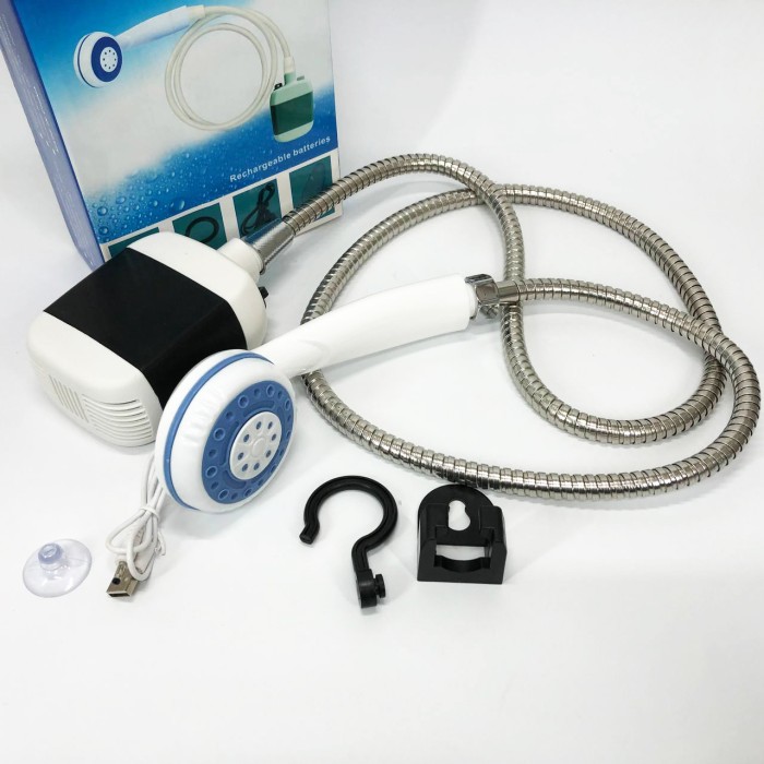 Переносний душ для поїздок, Підвісний портативний душ, Портативна помпа для бутлів з акумулятором AX-72