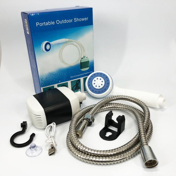 Переносний душ для поїздок, Підвісний портативний душ, Портативна помпа для бутлів з акумулятором AX-72