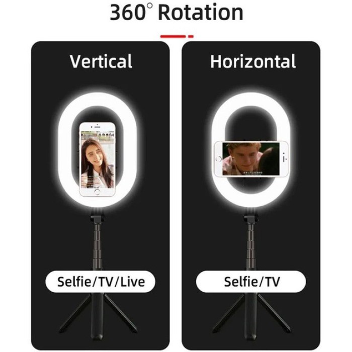 Професійна кільцева лампа для рівномірного освітлення Selfie Stick A8, Накамерне світло для фотографа BF-90